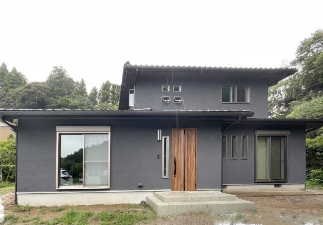 吹付仕上げ(ゲーテウオールユニプラルHY仕上げ)